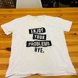 Mango White Graphic T-Shirt